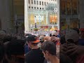 The view of the NYC Knicks parade from apartments on Broadway in Lower Manhattan 🏀🗽 #shorts