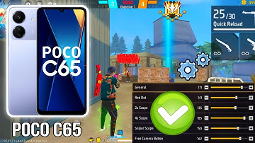 Poco C65 free fire sensitivity setting ⚙️ | Poco C65 free fire headshot setting ⚙️