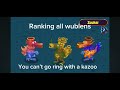 Ranking all wublens