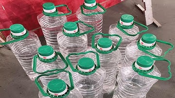 Cooking oil bottles rings inserting handles applicator equipment with automated lifting feeder