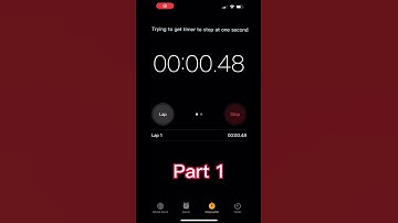 Trying to stop timer at 1 second part 1