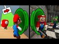 Mario in the Minecraft World