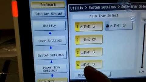 Konica Turn Off Auto Paper Tray