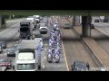 (HD) Lance Cpl. Squire "Skip" Wells  procession on Interstate 75 from airport