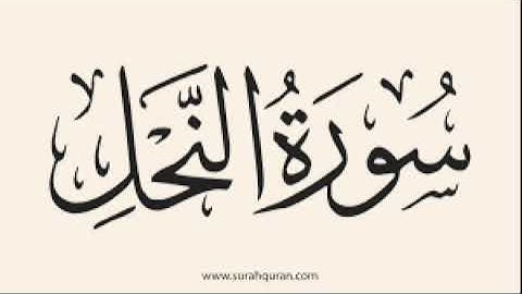 سورة النحل بصوت القارئ الشيخ بدر التركي