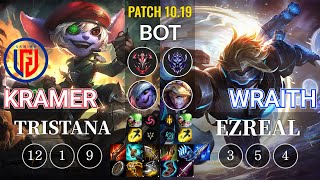 LGD Kramer Tristana vs Wraith Ezreal Bot - KR Patch 10.19