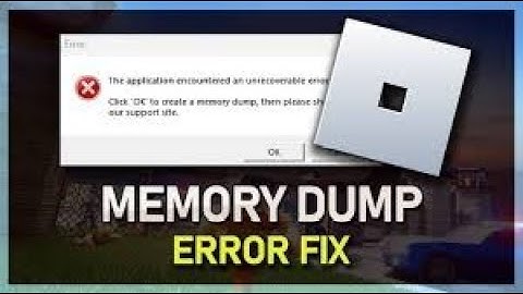 How To Fix Memory dump Error Roblox Laptop/pc