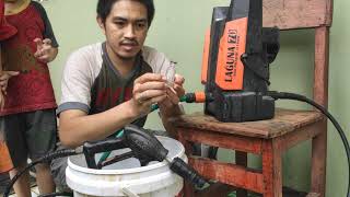 penyebab jet cleaner/steam loyo semburanya adalah tekanan pompa/pen mengalami kebocoran tekanan.. 