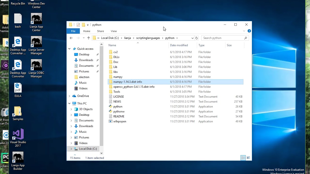 Install Opencv in Lianja