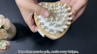 Meridian Trigger Point Massager Wooden Massage Brush for Body Shaping, Muscle Pain Relief