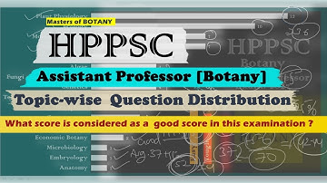 HPPSC | Good Score & Topic-wise Question Distribution in Botany Assistant Professor Exam 2023
