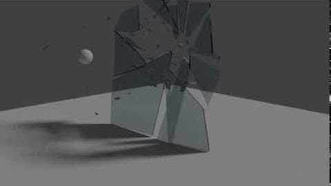 Destroy the glass pane  - Basic Blender animation