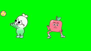 Apple & Onion Green Screen