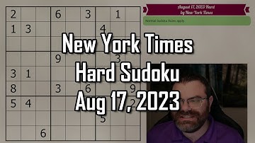 Learn the "Claiming" Technique! | NYT Hard Sudoku Walkthrough | Aug 17, 2023