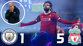 المباراه التي ابكي فيها محمد صلاح جوارديولا ومانشستر سيتي في دوري الأبطال 🤯❤️ ◄ [2018] ✨ 