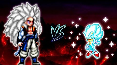 Gogeta SSJ5 V2 OP VS Sonic Chaos V4 JVL OP (all form) in Jump Force Mugen