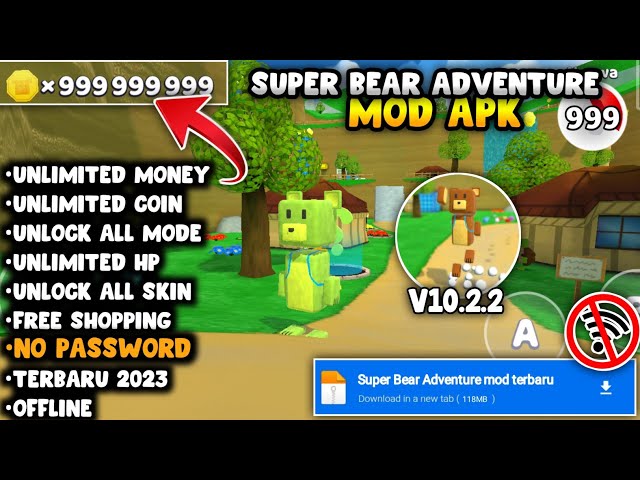 Download Super Bear Adventure MOD APK V10.2.1 (Unlocked All)