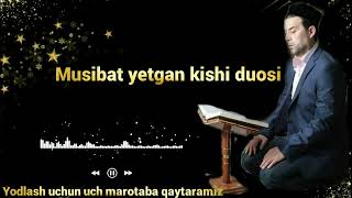 Musiybat yetgan kishi duosi / Donyor Qori