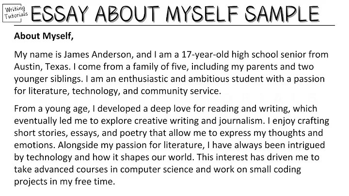 Essay About Myself | How To Write Essay About Myself for High School Students | Writing Tutorials