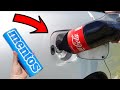 Experiment: COCA COLA vs MENTOS in CAR fuel tank