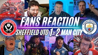 MAN CITY FANS REACTION TO 2-1 WIN AGAINST SHEFFIELD UNITED