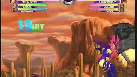 MvC2: Psylocke Psy-Blast Infinite (in a match)