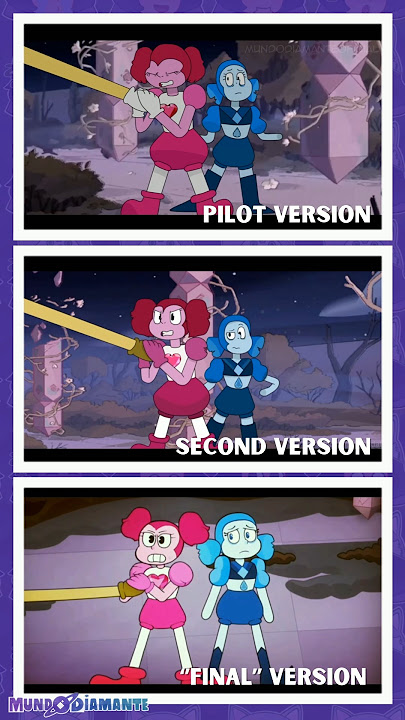 Yellow Spinel appears, the same scene but three versions #animation #bluespinel #stevenuniverse