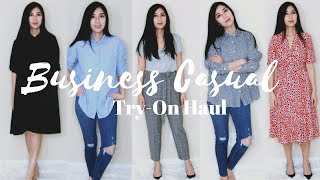 Business Casual Try-On Haul Uniqlo JCrew Express | Alexa StyleBook