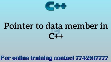 pointer to data member of class in cpp in hindi