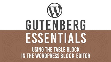 Adding table content in the WordPress Gutenberg block editor