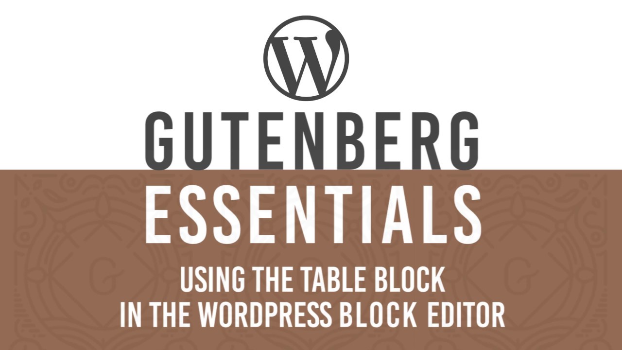 Adding table content in the WordPress Gutenberg block editor - YouTube