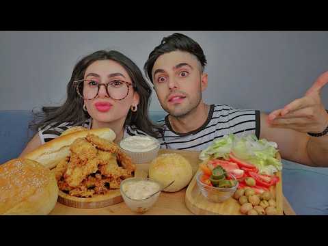 اكلنا زنجر مقرمشات ضحى مع الصوص السري