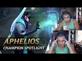 TYLER1 REACTS TO APHELIOS CHAMPION SPOTLIGHT