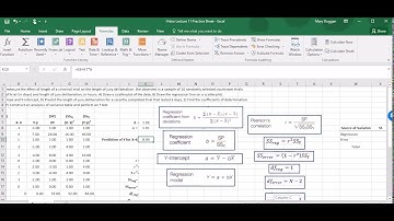 Video 11 Regression Analysis