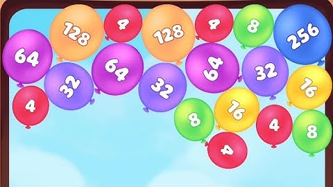 Merge 2048 Balloon Balls - Level Up Balloon Numbers (Max Level) New Android iOS Gameplay