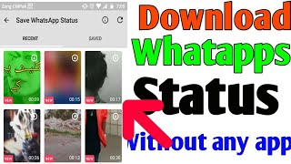 HOW TO DOWNLOAD WHATAPPS STATUS IN GALLERY WITHOUT ANY APP screenshot 5