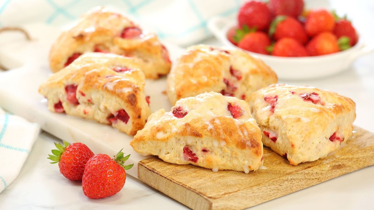 Strawberry Scones | Easy + Delicious Summer Baking | The Domestic Geek