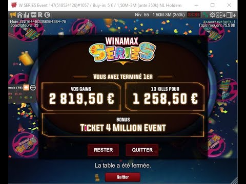 REVIEW 1ER WINAMAX SERIES 5€ POUR 4000€ ! (Mon 3ème titre Winamax Series)