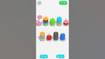 Color Hoop Stack level 54 #gameshorts #gameplay #game #gamergirl #colorhoopstack #gamergirl