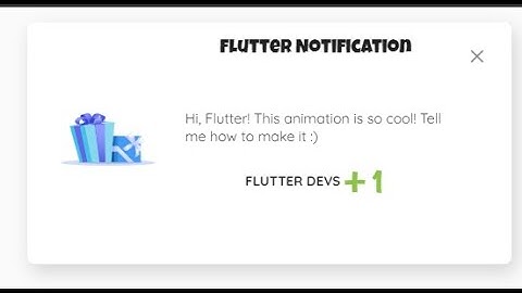 Flutter Web - Sliding Notification Animation