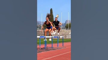 HURDLE JUMPS IN SYNC 👯‍♀️ #hurdle #jump #trackandfield #training