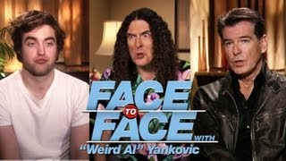 ROBERT PATTINSON & PIERCE BROSNAN go Face to Face with "Weird Al" Yankovic