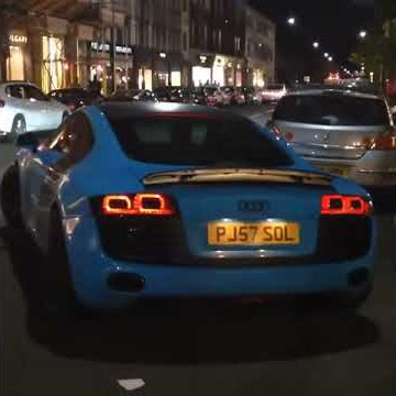 Audi R8 V8 brutal acceleration exhaust sounds with Armytrix Titanium Performance Exhaust