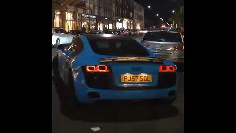 Audi R8 V8 brutal acceleration exhaust sounds with Armytrix Titanium Performance Exhaust