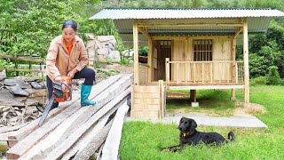 Cut Trees To Build New Wooden House, BUILD LOG CABIN - Wooden House - Stone | New Peaceful Life