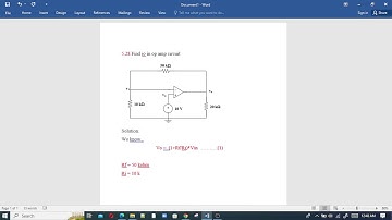 Op amp Charles K.Alexander ,Sadiku chapter 5 problem 5.28