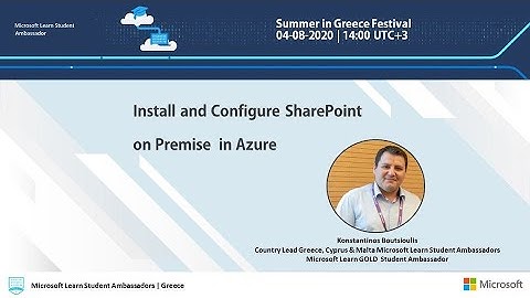 [GR] - Install SharePoint onPremise in Azure