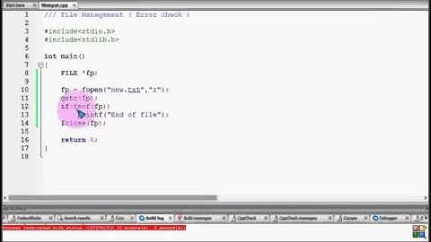 Bangla C programming tutorial 121 File Management Error check   YouTube