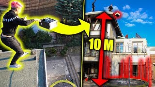 KOMPUTER VS TRAMPOLINA Z 10 METRÓW! *DACH DOMU EKIPY*