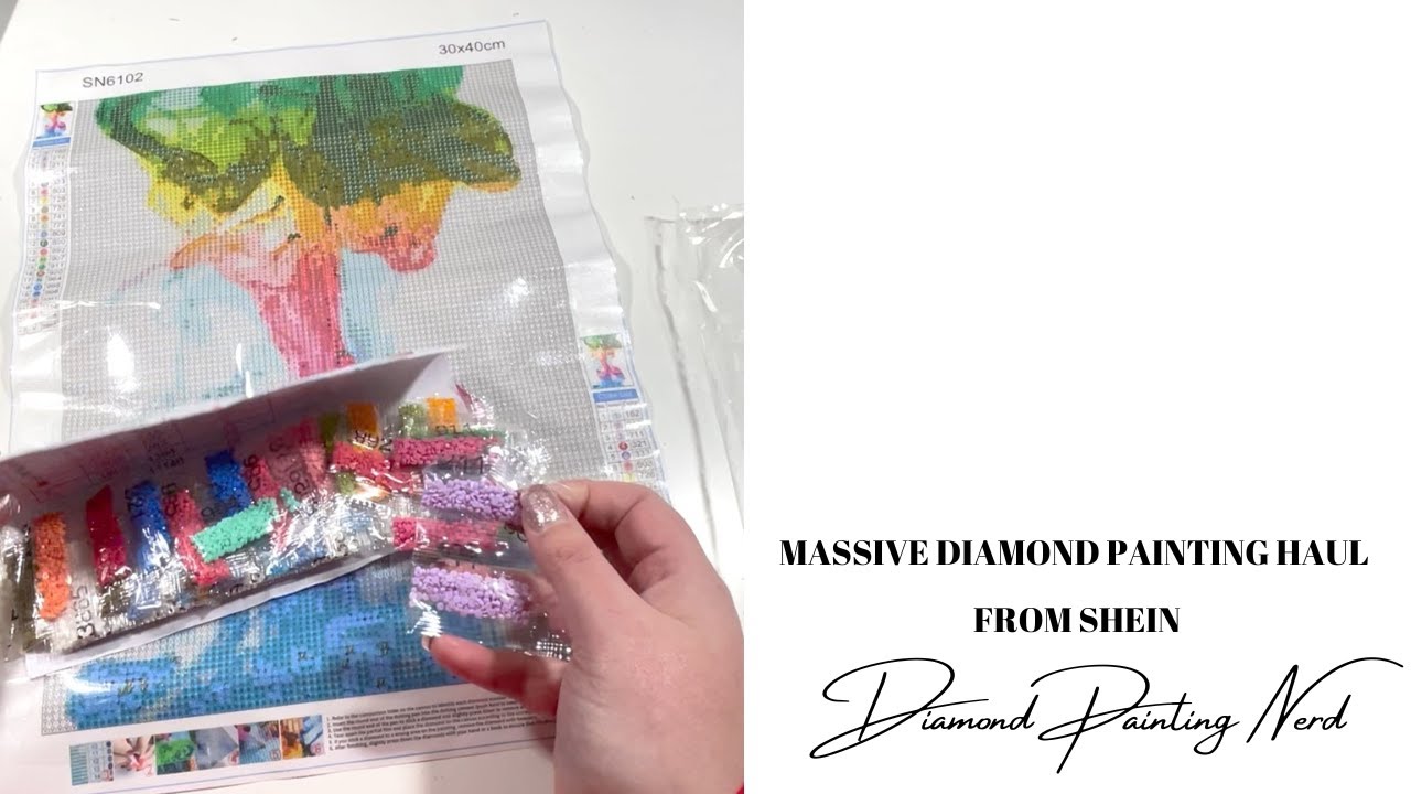 MASSIVE DIAMOND PAINTING HAUL FROM SHEIN | UNBOXING | DIAMOND PAINTING NERD